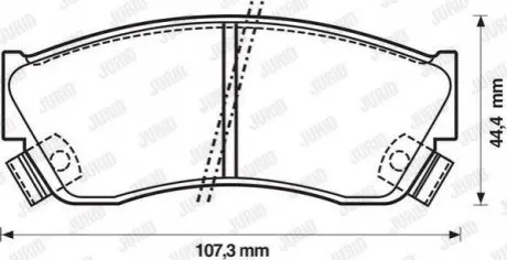 Гальмівні колодки, дискове гальмо (набір) Jurid 572179J Купити в Україні