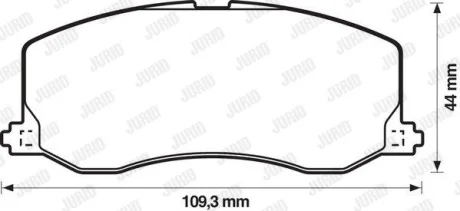 Гальмівні колодки, дискове гальмо (набір) Jurid 572217J