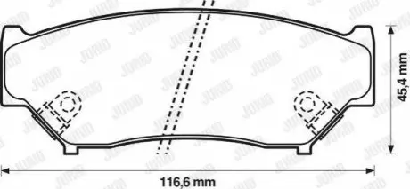 Тормозные колодки, дисковый тормоз.) Jurid 572247J