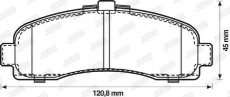 Тормозные колодки, дисковый тормоз.) Jurid 572257J