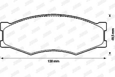 NISSAN Тормозные колодки передние Bluebird Jurid 572312J (фото 1)