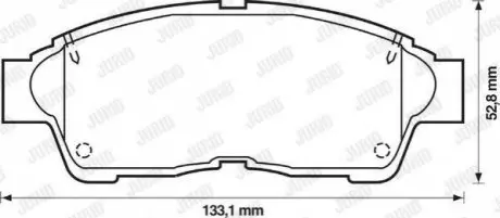Колодки гальмівні (передні) Toyota Camry 90-02/Corolla 87-02/Rav4 94-00 Jurid 572333J Купити в Україні