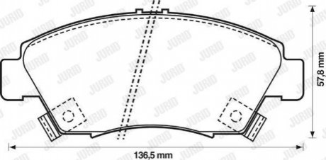 Гальмівні колодки, дискове гальмо (набір) Jurid 572340J