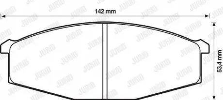 Колодки гальмівні (передні) Nissan Patrol 79-97 Jurid 572361J Купити в Україні