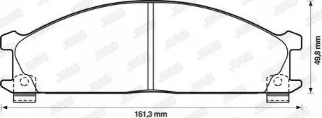 Колодки гальмівні (передні) Nissan Pathfinder 86-95/Navara I/Pick Up 97 Jurid 572373J
