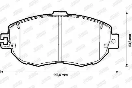 Тормозные колодки, дисковое тормоз (набор) Jurid 572380J