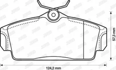 Колодки гальмівні (передні) Nissan Almera 00-06/Primera 96-02 Jurid 572422J Купити в Україні