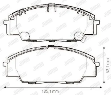 Гальмівні колодки, дискове гальмо (набір) Jurid 572432J