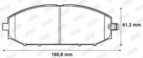 Колодки гальмівні (передні) Nissan Patrol GR V 97 Jurid 572448J