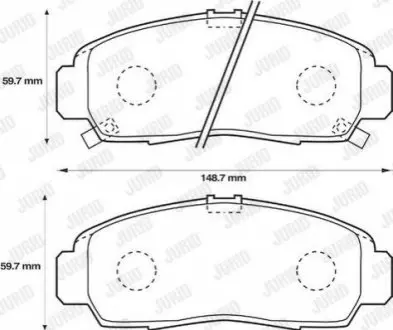Колодки гальмівні (передні) Honda Accord/Civic 00- (Sumitomo) Jurid 572449J Купити в Україні