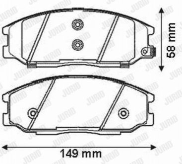 Колодки тормозные дисковые Jurid 572453J