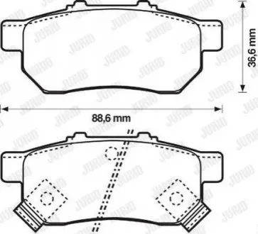 Тормозные колодки, дисковый тормоз.) Jurid 572473J