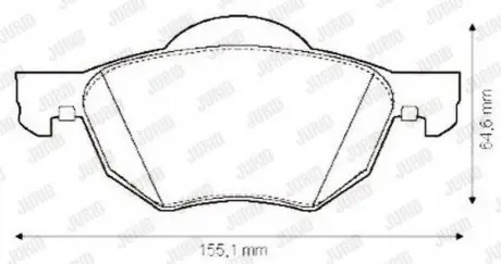 Колодки гальмівні (передні) Honda Accord VII 2.0/2.2 i-CTDi/2.4 03-08 (ATE) Jurid 572480J Купити в Україні