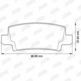 Колодки гальмівні (задні) Toyota Corolla 01-14 Jurid 572492J Купити в Україні