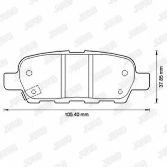 Комплект колодок гальмівних (дискових) (задніх) Nissan Juke/Leaf/Cube 10-/Murano/Teana 08-14/X-Trail/Tiida/Pulsar 13 Jurid 572501J Купити в Україні