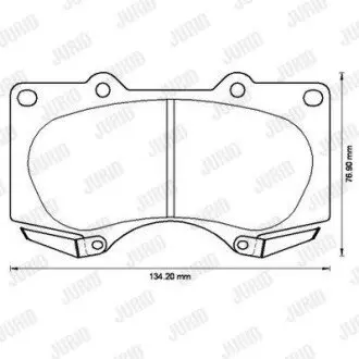 Колодки гальмівні (передні) Toyota Land Cruiser Prado/Hilux 03-/Lexus GX 02-10 (Sumitomo) Jurid 572515J Купити в Україні