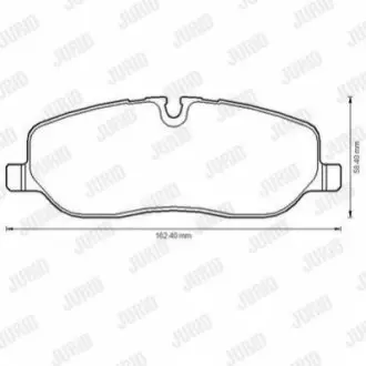 Колодки гальмівні (передні) Land Rover Discovery III/IV 04-18/Range Rover III 02-12/Sport I 05-13 Jurid 572521J Купити в Україні
