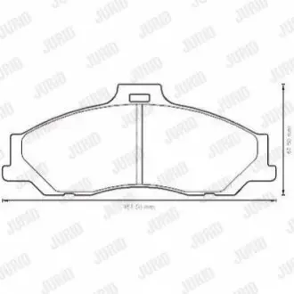 Колодки гальмівні (передні) Ford Ranger 99-12/Mazda B-serie 99-06/BT-50 06 Jurid 572537J Купити в Україні