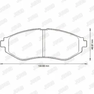 Колодки гальмівні (передні) Chevrolet Aveo/Daewoo Kalos 1.2-1.6 02 Jurid 572539J Купити в Україні