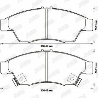 Тормозные колодки, дисковый тормоз.) Jurid 572545J