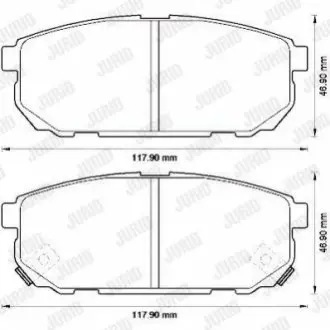 Колодки гальмівні (задні) Kia Sorento I 02 Jurid 572549J Купити в Україні