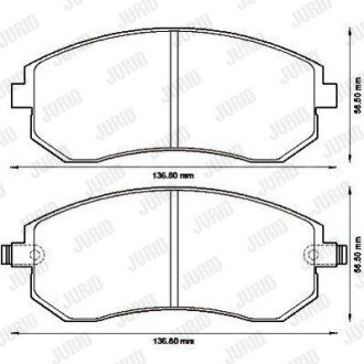 Тормозные колодки, дисковый тормоз.) Jurid 572550J