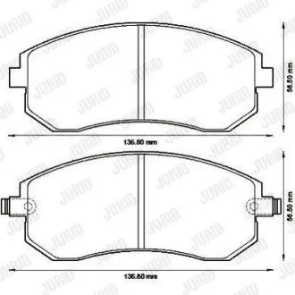 Колодки гальмівні (передні) Subaru Forester/Impreza/Legace V/Outback 10 Jurid 572550J Купити в Україні
