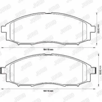 Колодки гальмівні (передні) Nissan Navara/Pick Up 2.4i/2.5 TD 98 Jurid 572551J Купити в Україні