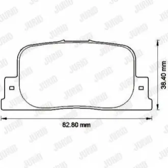 Колодки гальмівні (задні) Toyota Camry 96-02/Prius 03-09/Lexus ES 96-01 (Akebono) Jurid 572559J Купити в Україні