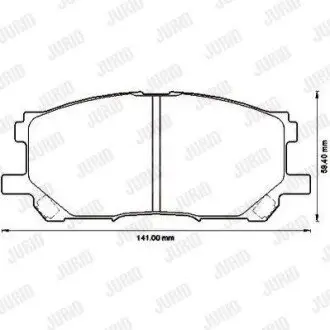 Колодки гальмівні (передні) Lexus RX 03-09 Jurid 572562J Купити в Україні