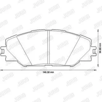 Колодки гальмівні (передні) Toyota RAV4 2.0-3.5/Prius 1.8 05 Jurid 572569J Купити в Україні