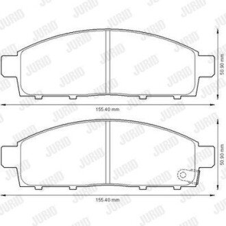 Тормозные колодки, дисковый тормоз.) Jurid 572574J (фото 1)