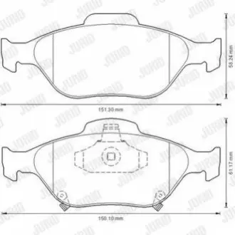 Колодки тормозные (передние) Toyota Yaris 05 Jurid 572576J Купити в Україні