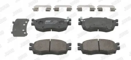 Колодки гальмівні (передні) Kia Rio II 05-/Hyundai i20 08-15/Accent 05-10 Jurid 572593J