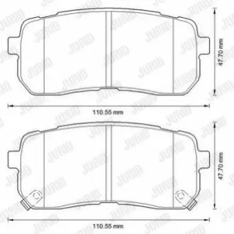 Колодки гальмівні (задні) Kia Carnival 05-15/Sorento 15 Jurid 572596J Купити в Україні