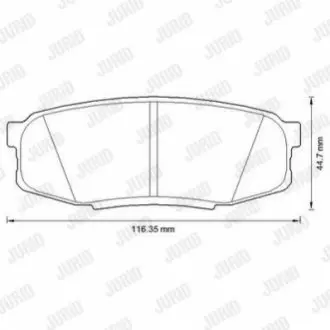 Колодки гальмівні (задні) Toyota Land Cruiser 200 08 Jurid 572597J Купити в Україні