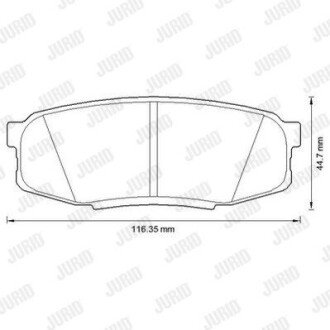 Колодки тормозные дисковые Jurid 572597JC