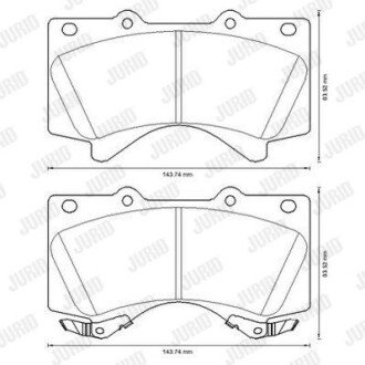 Тормозные колодки, дисковый тормоз.) Jurid 572599J