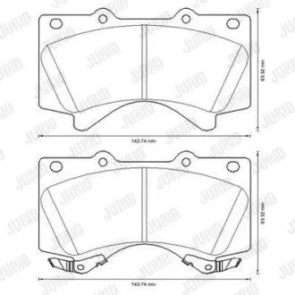 Колодки гальмівні (передні) Toyota Land Cruiser 200/Tundra/Sequoia 08 Jurid 572599J Купити в Україні