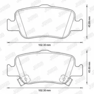 Керамічні гальмівні колодки задн, TOYOTA AURIS, COROLLA 1.2-2.2D 10.06-08.19 Jurid 572601JC Купити в Україні
