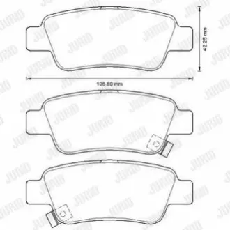 Колодки гальмівні (задні) Honda CR-V III/IV 06 Jurid 572606J Купити в Україні