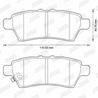 Тормозные колодки, дисковый тормоз.) - (44060EB325, 44060EA090, D4060EB300) Jurid 572610J (фото 1)