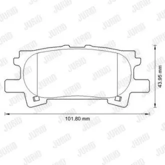 Колодки гальмівні (задні) Lexus RX 03-08 Jurid 572621J Купити в Україні