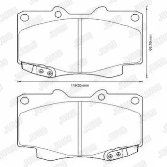 Колодки гальмівні (передні) Toyota Hilux 97-15 Jurid 572625J Купити в Україні