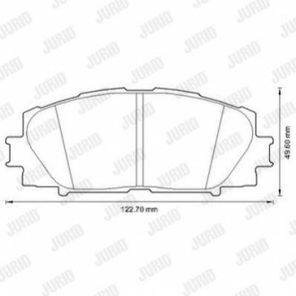 Тормозные колодки, дисковый тормоз.) Jurid 572631J