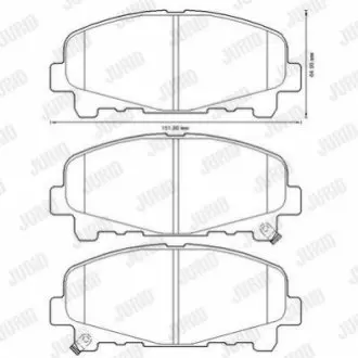Колодки гальмівні (передні) Honda Accord VIII 07-/IX 12- (Akebono) Jurid 572635J Купити в Україні