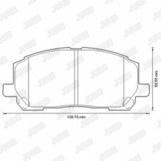 Гальмівні колодки, дискове гальмо.) Jurid 572636J (фото 1)