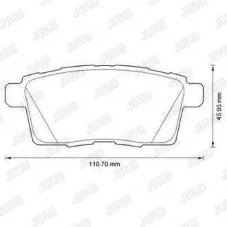 Колодки гальмівні (задні) Mazda CX-7 06-14/CX-9/Ford Edge (USA) 06 Jurid 572644J Купити в Україні
