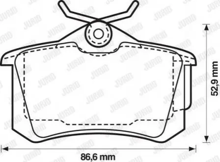 Колодки гальмівні (задні) Audi A4/A6 97-08/Renault Scenic/Megane 99- (TRW) Jurid 573005J Купити в Україні