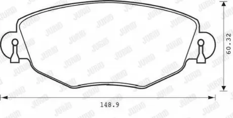 Колодки гальмівні (передні) Ford Mondeo III 00-07 Jurid 573013J Купити в Україні